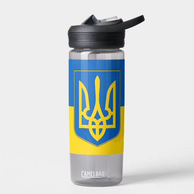 Water bottle with flag of Ukraine (Left)