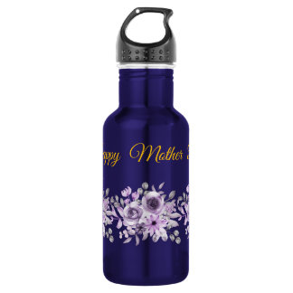 Water Bottle with Floral Arrangement and Mother's 