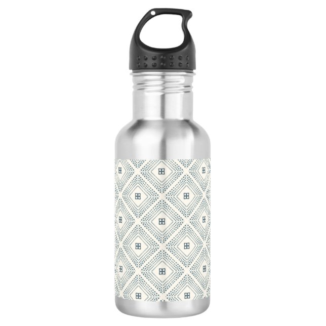 Water Bottle with Geometric Nesting Squares  (Front)