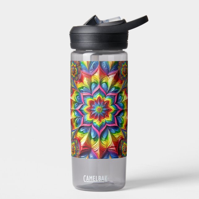 Water bottle with LGBT Colours Design (Left)