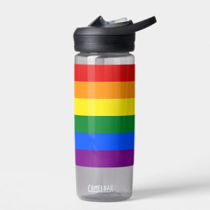 Water bottle with LGBT flag