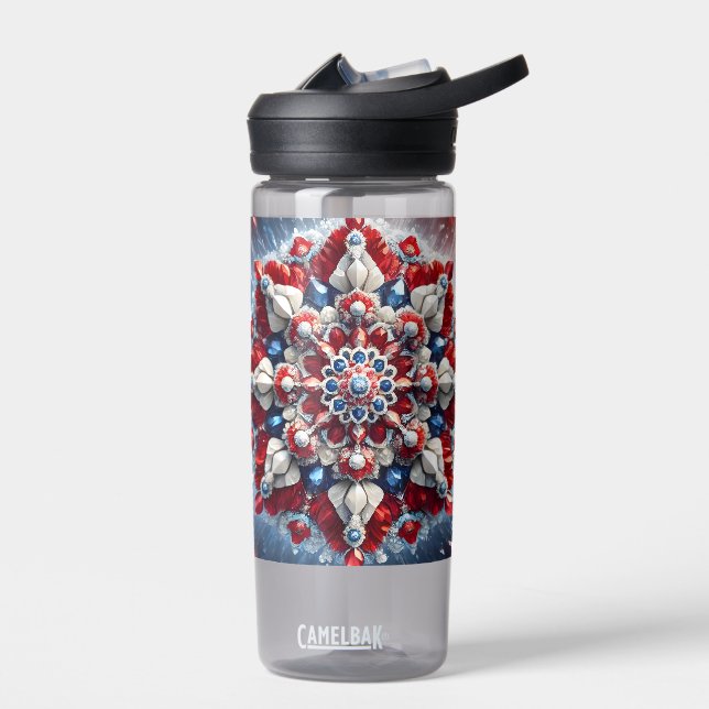 Water bottle with Norwegian Colours Design (Left)