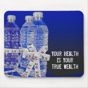 Water Bottles and Tape Measure Bow Mouse Pad