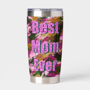 Water Bottles Best mom ever With Camo design  Insulated Tumbler