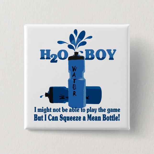 Water Boy 2 Inch Square Button (Front)