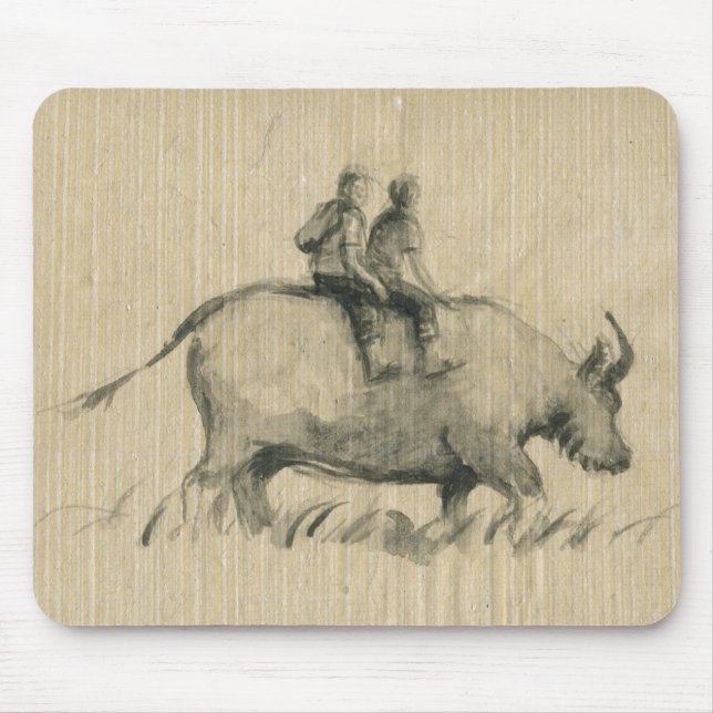 Water Buffalo Children Chinese Ox Year 2021 MouseP Mouse Pad (Front)