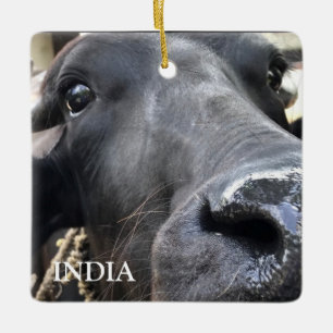 Water Buffalo, India Ceramic Ornament