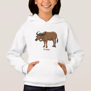 Water buffalo with flowers