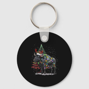 Water Buffalo Xmas Lighting Santa Water Buffalo Ch Keychain
