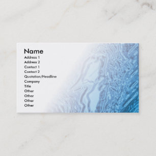 water business card