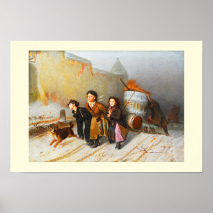 Water carriers in winter poster
