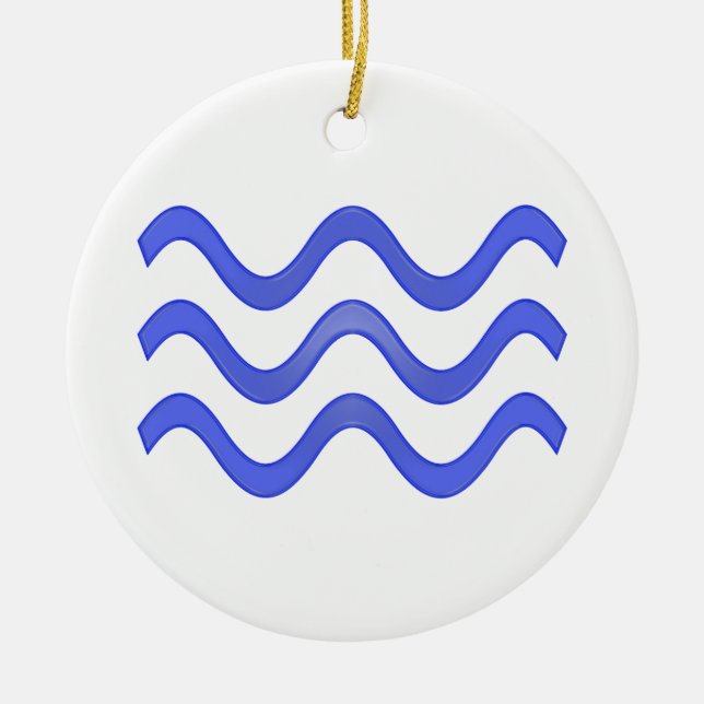 Water Ceramic Ornament (Front)