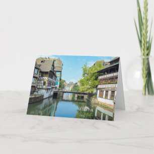 water channel in Strasbourg France Card