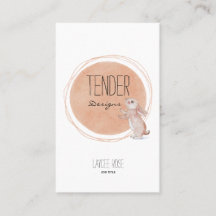 Water Color Bunny Logo Business Card