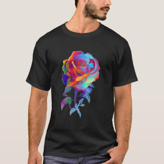 Water Color Rose Garden Gardener Botanist Flowers  T-Shirt