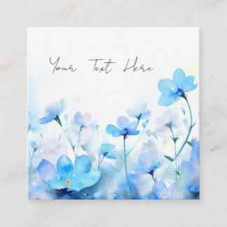 Water color suncue card/business card/nemofira/blu square business card