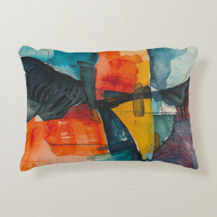 water colour accent pillow