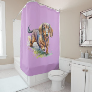 Water colour Dachshund Shower Curtain