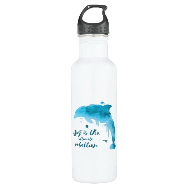 Water colour dolphin 710 ml water bottle (Front)