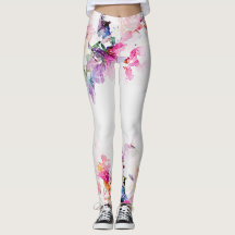 Water Colour Floral Leggings