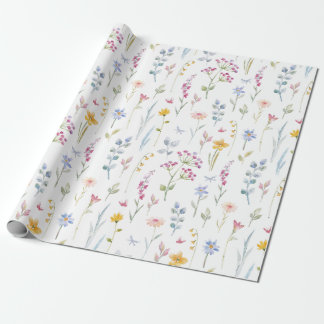 Water Colour Floral Pattern Wrapping Paper