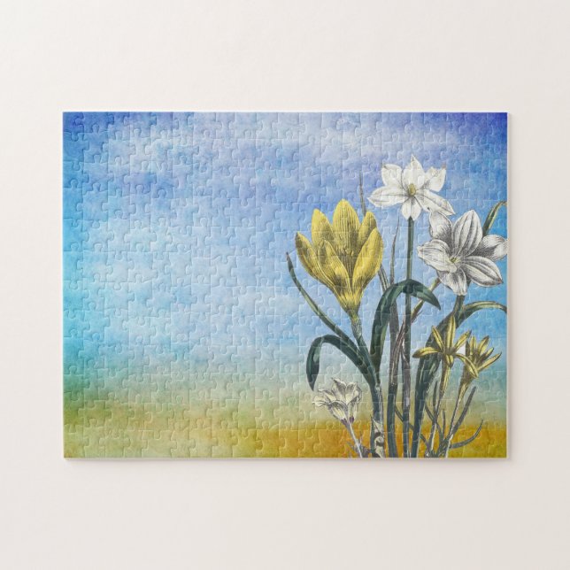 Water Colour Flower Art Puzzle (Horizontal)