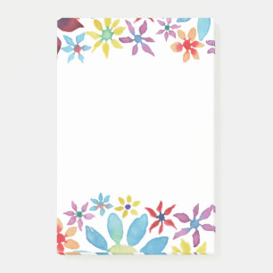 Water Colour Flowers Post-it Notes