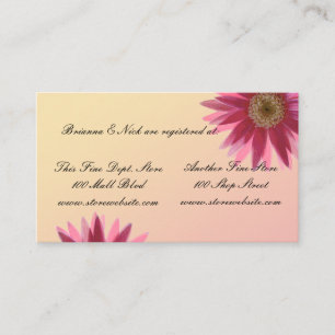 Water colour fuscia daisies enclosure card