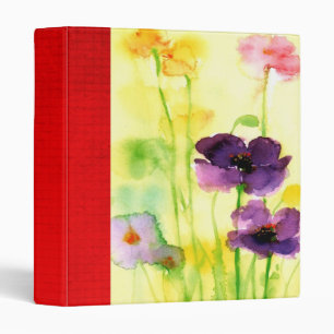 water colour garden scrapbook binder