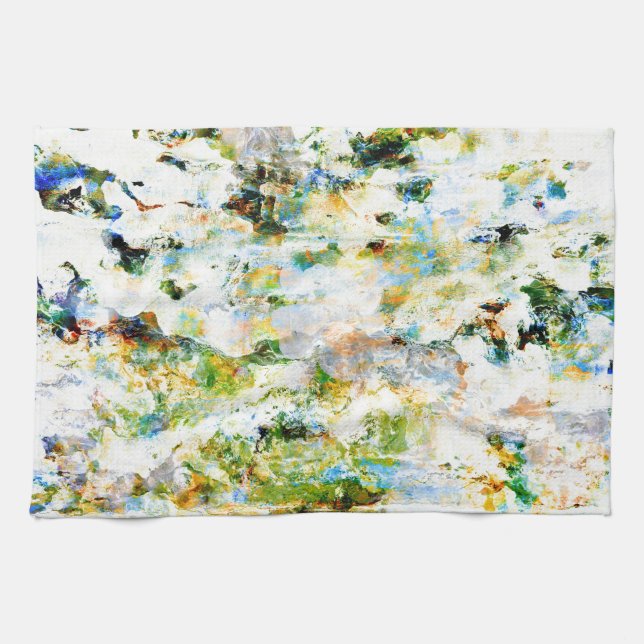 Water colour, grunge rustic graphic design art kitchen towel (Horizontal)