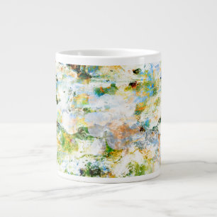 Water colour, grunge rustic graphic design art large coffee mug