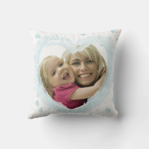 Water Colour Happy Mother's Day Photo Frame Throw Pillow