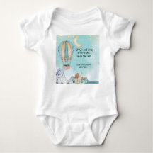 water colour hot air balloon  bodysuit