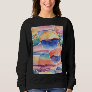 water colour nature art sweatshirt