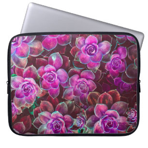 Water colour pattern with camellia flower. Floral  Laptop Sleeve