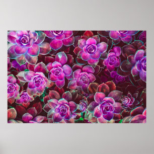 Water colour pattern with camellia flower. Floral  Poster