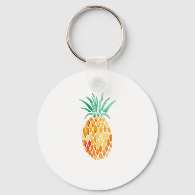 Water- Colour Pineapple Keychain (Front)