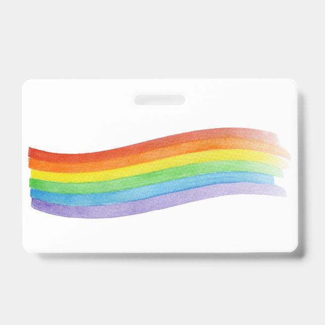 Water Colour Rainbow Badge (Front)