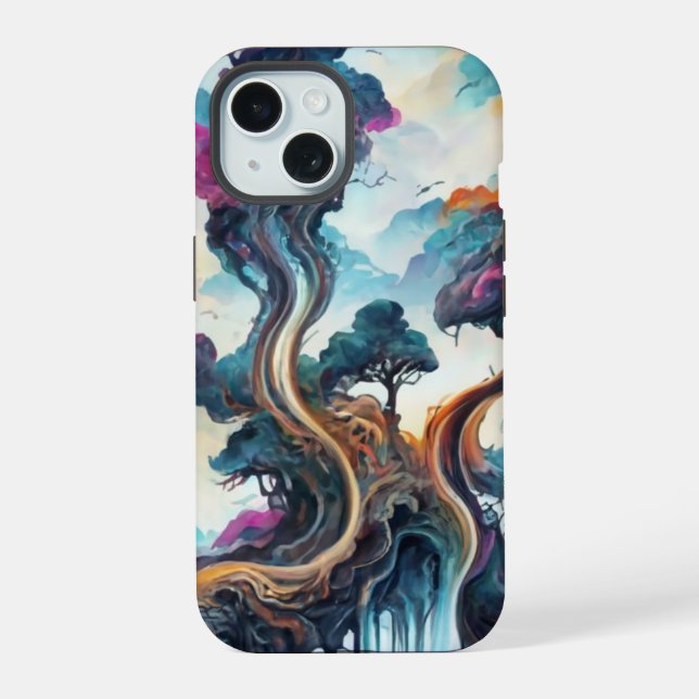 Water colour scenery landscape phone case (Back)