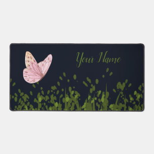 Water Colour Serene Butterfly Spring Greenery Desk Mat