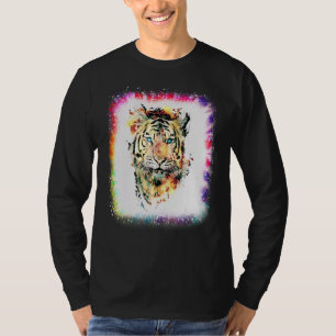 Water Colour Tiger Love R Dad Mom Boy Girl Tie Dye T-Shirt