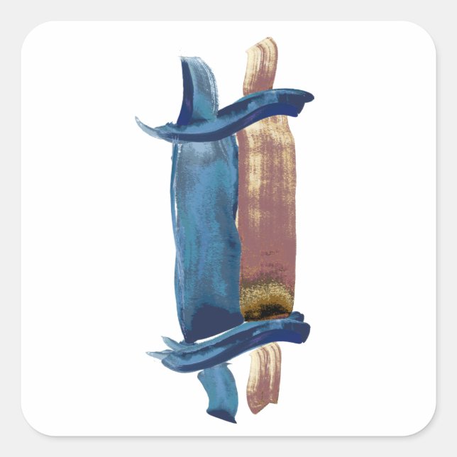 Water Colour Torah Square Sticker (Front)