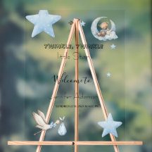 Water colour twinkle twinkle little star boy baby