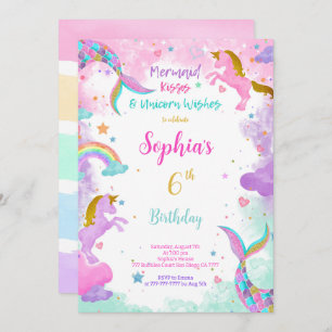 Water Colour Unicorn Invitation