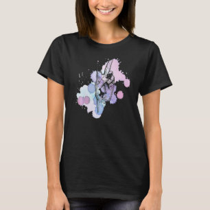 Water Colours Women Peace Hand Sign Peace T-Shirt