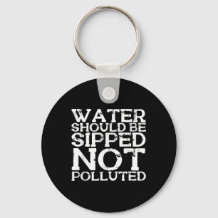 Water Conservation Environmental Protection World Keychain