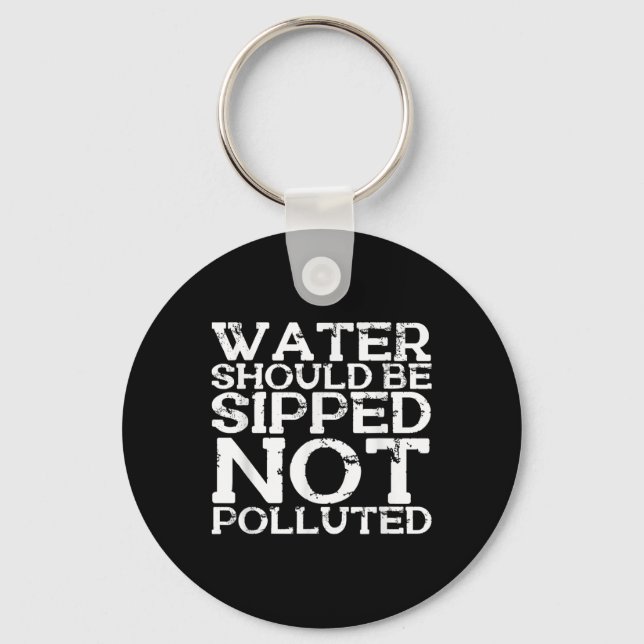 Water Conservation Environmental Protection World Keychain (Front)