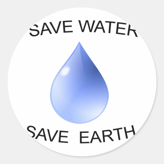 Water Conservation products! Classic Round Sticker