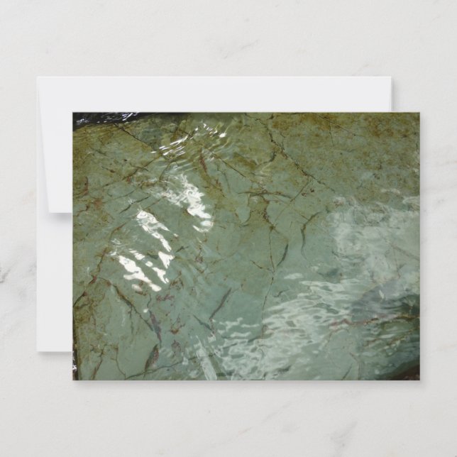 Water-Covered Rock Slab Nature Photo (Front)