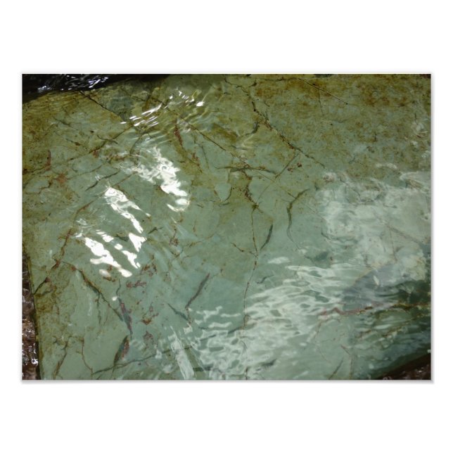 Water-Covered Rock Slab Nature Photo (Front)